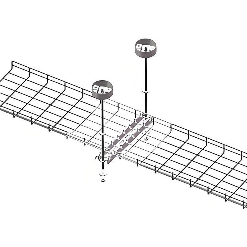 Ceiling-Integrated Wire Mesh Cable Tray System