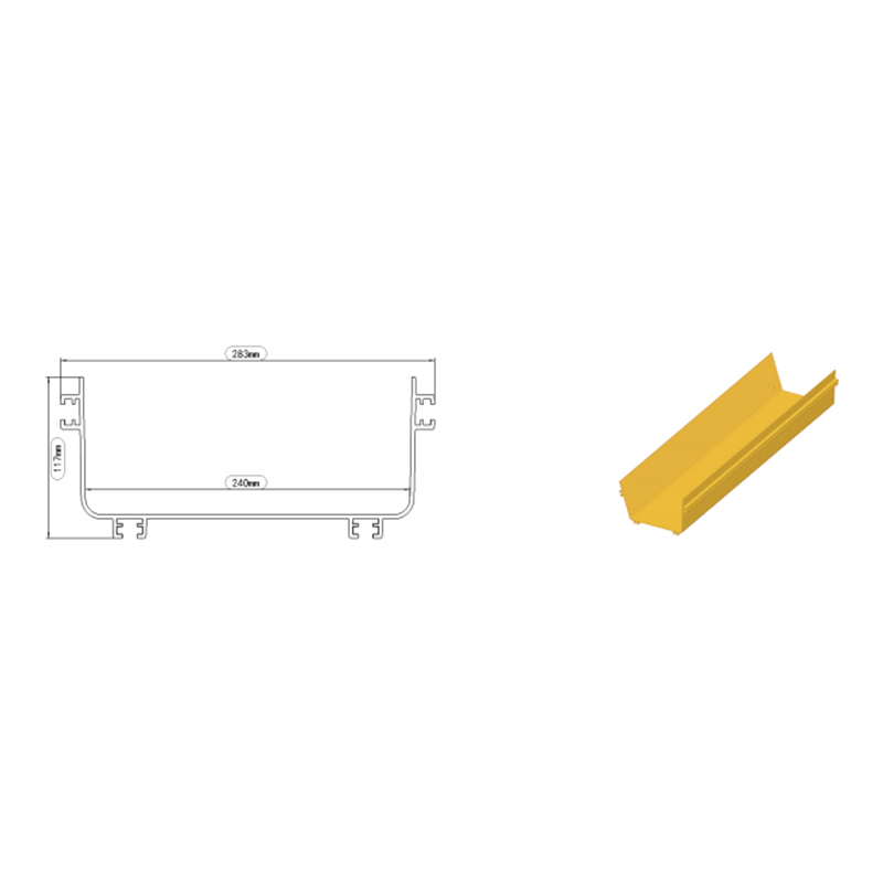 120mm*100mm PVC/ABS Fiber Guide Channel Yellow Pantone 123C 120mm*100mm PVC/ABS Fiber Guide Channel Yellow Pantone 123C
