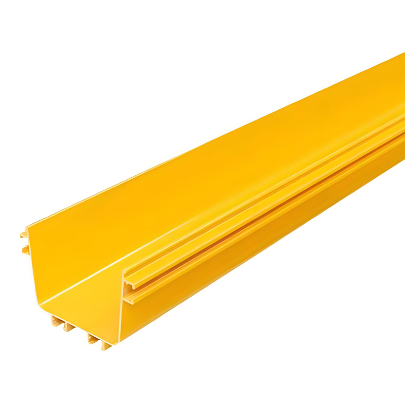 120mm*100mm PVC/ABS Fiber Guide Channel Yellow Pantone 123C